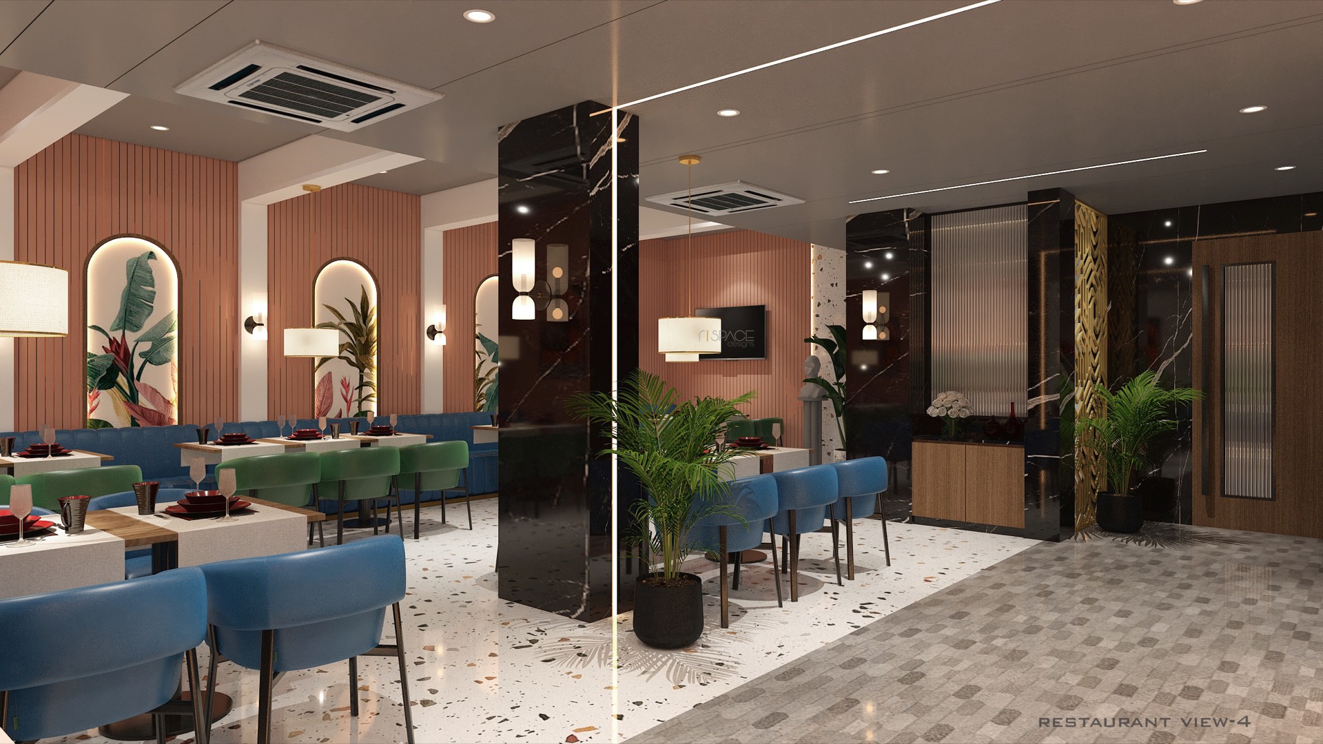 Restaurant at Hotel V Kondapur